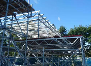 建筑工地安全资材组装后